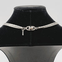 D'Orlan Silver-Plated Two Strand Flat Chain Necklace 24"