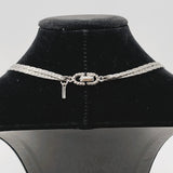 D'Orlan Silver-Plated Two Strand Flat Chain Necklace 24"