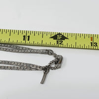 D'Orlan Silver-Plated Two Strand Flat Chain Necklace 24"