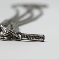 D'Orlan Silver-Plated Two Strand Flat Chain Necklace 24"