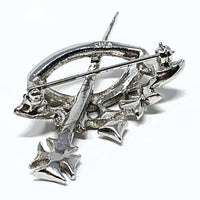 Ora Sceptre and Crown Rhinestone Brooch