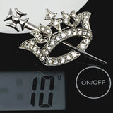 Ora Sceptre and Crown Rhinestone Brooch