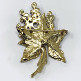 Unmarked Imitation Pearl Gold Plated Grape Brooch