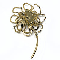 Sarah Coventry Gold Plated Aurora Borealis Flower Brooch