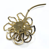 Sarah Coventry Gold Plated Aurora Borealis Flower Brooch