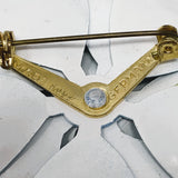 Made in W. Germany Blue Enamelled Metal Brooch