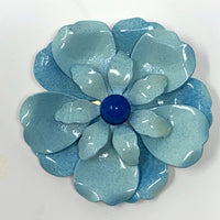 Made in W. Germany Blue Enamelled Metal Brooch