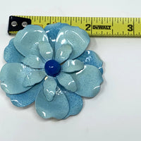 Made in W. Germany Blue Enamelled Metal Brooch