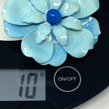 Made in W. Germany Blue Enamelled Metal Brooch