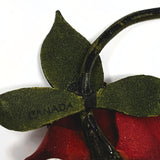 Made in Canada Leather Rose Brooch