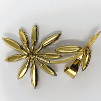 Unsigned Aurora Borealis Flower Brooch