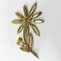 Unsigned Aurora Borealis Flower Brooch