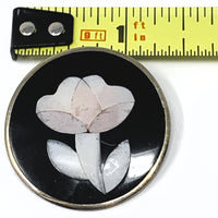 Alpaca Mexico Silver Flower Brooch
