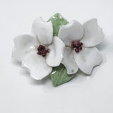 Denton Porcelain Dogwood Flower Brooch