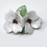 Denton Porcelain Dogwood Flower Brooch