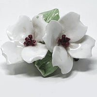 Denton Porcelain Dogwood Flower Brooch