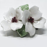 Denton Porcelain Dogwood Flower Brooch