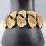 Coro Francois Gold Leaf Choker Necklace and Bracelet