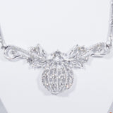 Coro Silver-Tone Clear Rhinestone Necklace