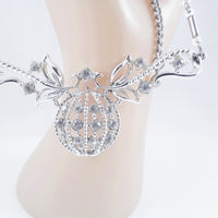 Coro Silver-Tone Clear Rhinestone Necklace