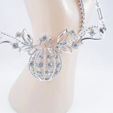 Coro Silver-Tone Clear Rhinestone Necklace