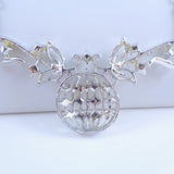 Coro Silver-Tone Clear Rhinestone Necklace