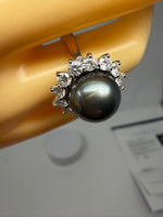 Tahitian Pearl and Diamond Ring