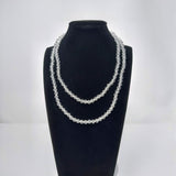 Les Bernard Clear Faceted Crystal Glass Beaded Necklace
