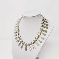 Silver Modernist Designer Necklace Size 13" - 16"