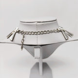 Silver Modernist Designer Necklace Size 13" - 16"