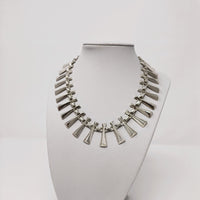 Silver Modernist Designer Necklace Size 13" - 16"