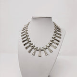 Silver Modernist Designer Necklace Size 13" - 16"