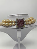 Les Bernard Faux Pearl Choker Necklace