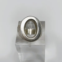 Open Oval Silver Ring Letter O or Zero Size 5.25
