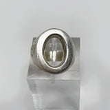 Open Oval Silver Ring Letter O or Zero Size 5.25