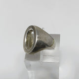 Open Oval Silver Ring Letter O or Zero Size 5.25