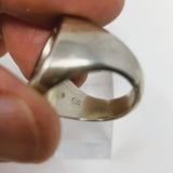 Open Oval Silver Ring Letter O or Zero Size 5.25