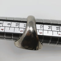 Open Oval Silver Ring Letter O or Zero Size 5.25