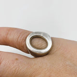 Open Oval Silver Ring Letter O or Zero Size 5.25