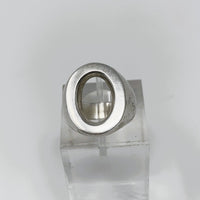 Open Oval Silver Ring Letter O or Zero Size 5.25