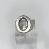 Open Oval Silver Ring Letter O or Zero Size 5.25