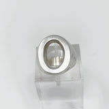 Open Oval Silver Ring Letter O or Zero Size 5.25