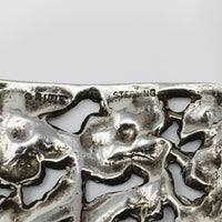 Sterling Silver Ornate Floral 4 Panel Bracelet by Smith and Bond Size 6.25"
