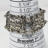 Sterling Silver Ornate Floral 4 Panel Bracelet by Smith and Bond Size 6.25"