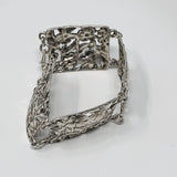 Sterling Silver Ornate Floral 4 Panel Bracelet by Smith and Bond Size 6.25"