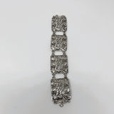 Sterling Silver Ornate Floral 4 Panel Bracelet by Smith and Bond Size 6.25"