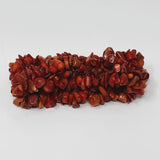 Red Sciacca Coral Chip Beaded Stretch Cuff Bracelet