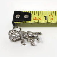 Ram Sterling Silver Charm Pendant