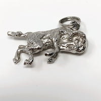 Ram Sterling Silver Charm Pendant