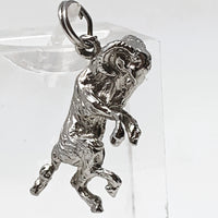 Ram Sterling Silver Charm Pendant